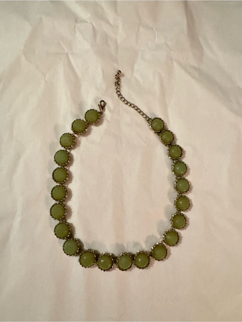Green Stone Statement Necklace